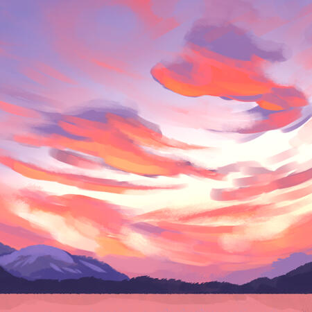 a sunset painting study (2022-2023)